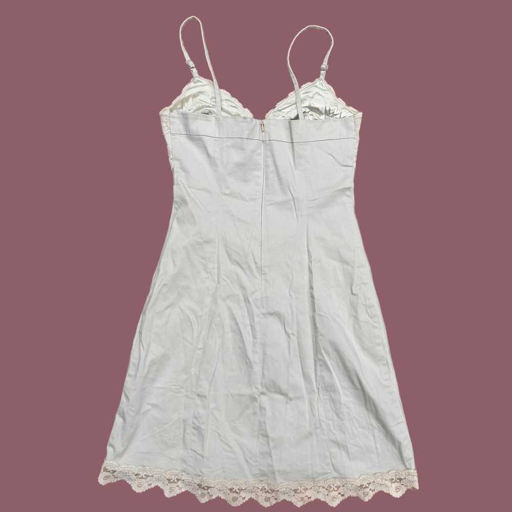 Vintage Cream and Lace Slip Style Mini Dress - image 7