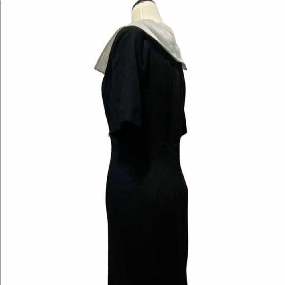 Atina 80s VTG Dress Black White Size 10 - image 7