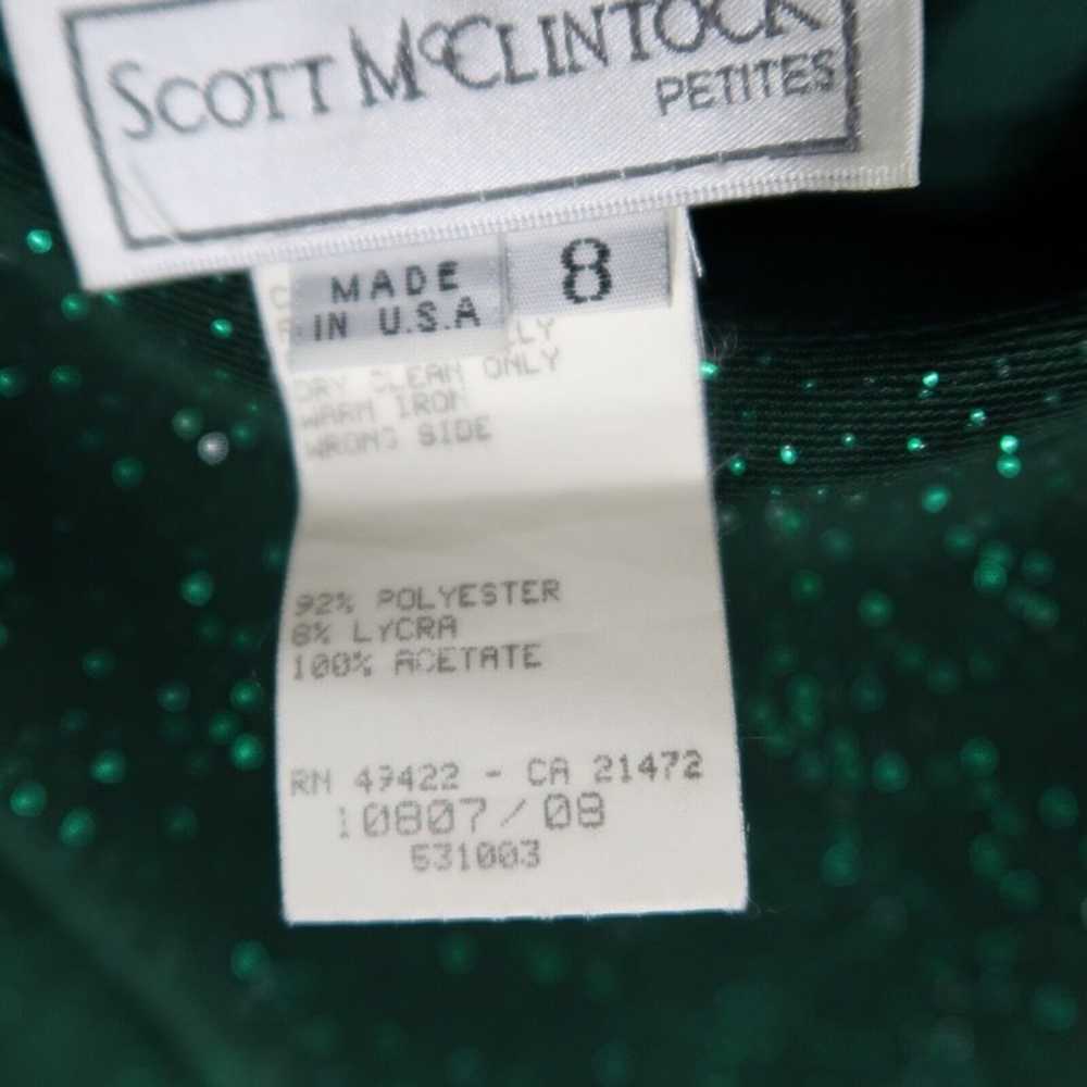 Vintage 80s Scott McClintock Maxi Dress Green Spa… - image 10