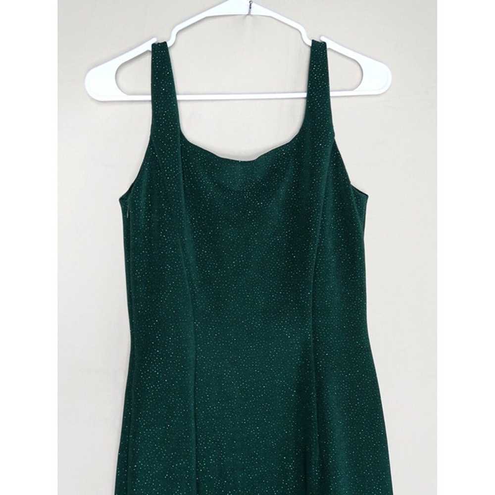 Vintage 80s Scott McClintock Maxi Dress Green Spa… - image 7
