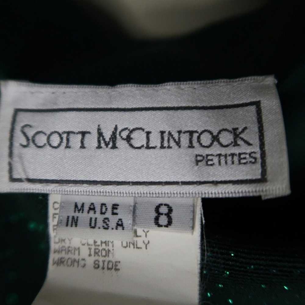 Vintage 80s Scott McClintock Maxi Dress Green Spa… - image 9