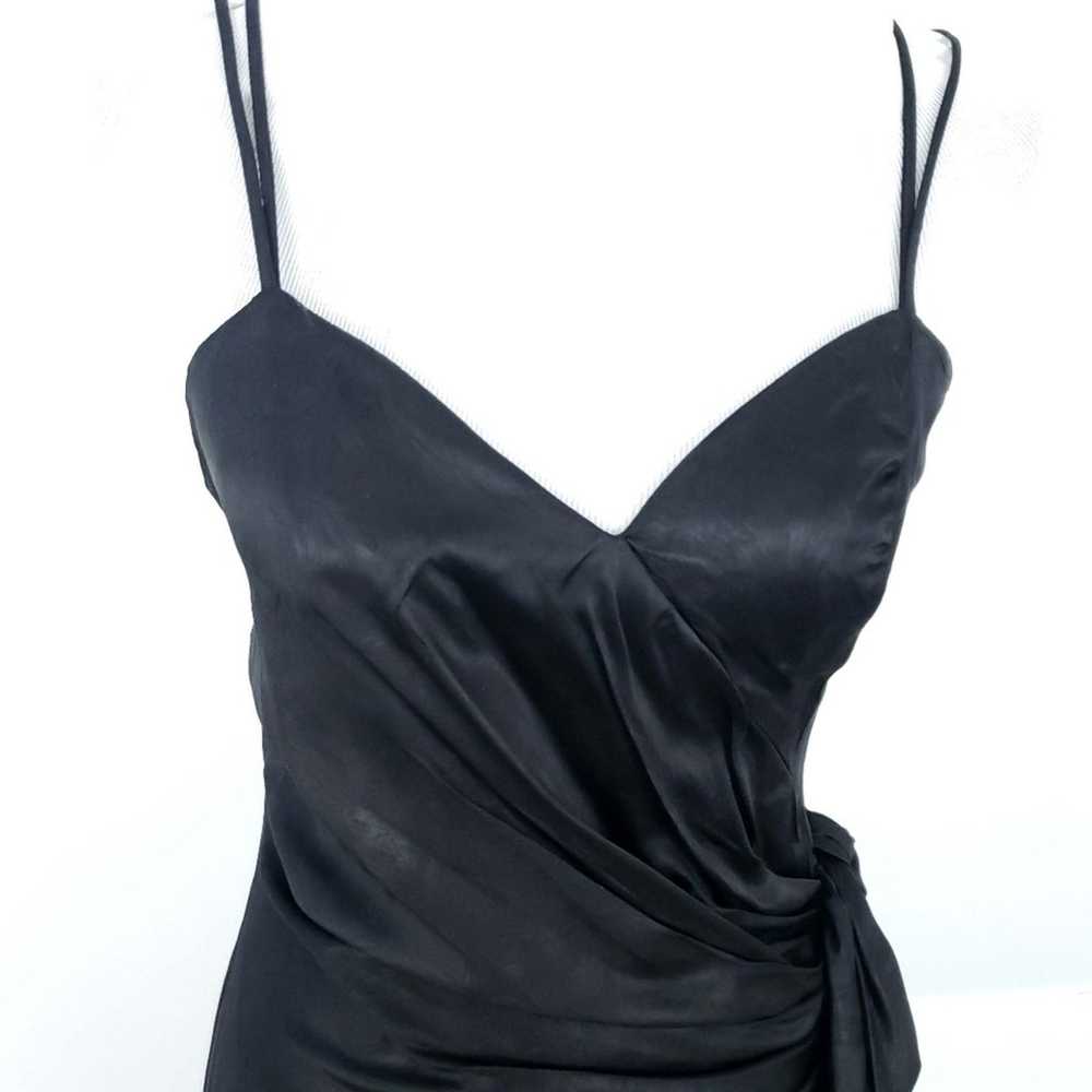 Vintage Black Cocktail Prom Party Dress 80s TD4 E… - image 11