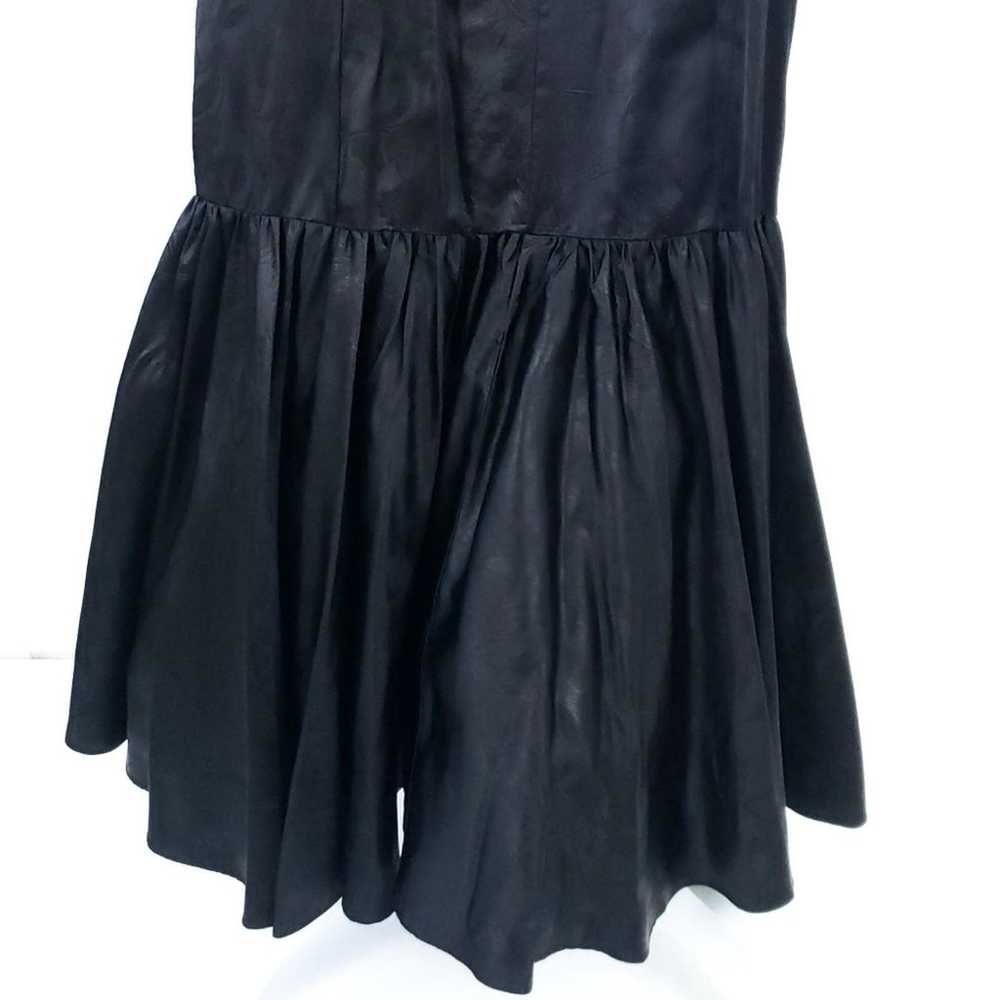 Vintage Black Cocktail Prom Party Dress 80s TD4 E… - image 9