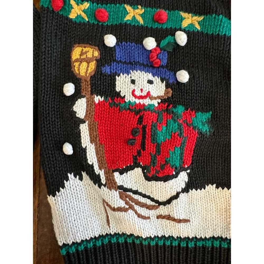 Rosanna Vintage 80’s knit Christmas Sweater cardi… - image 10
