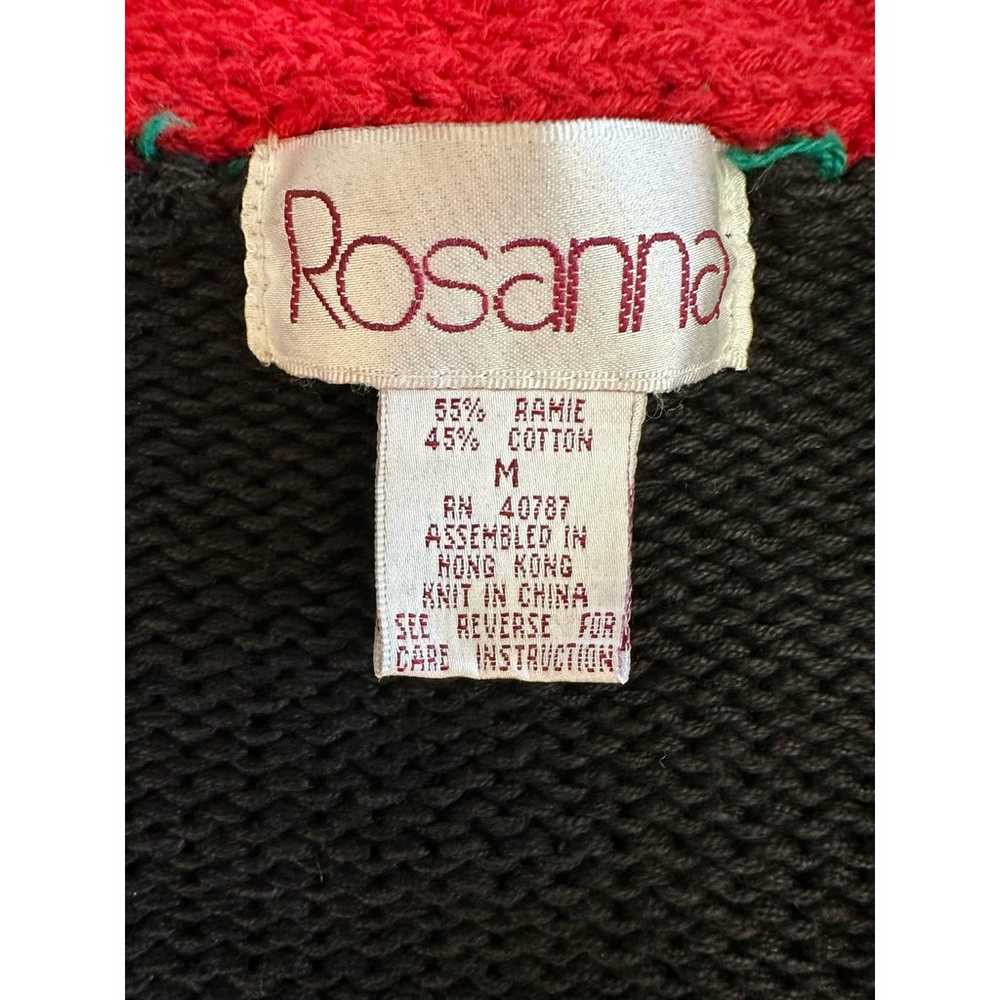 Rosanna Vintage 80’s knit Christmas Sweater cardi… - image 2