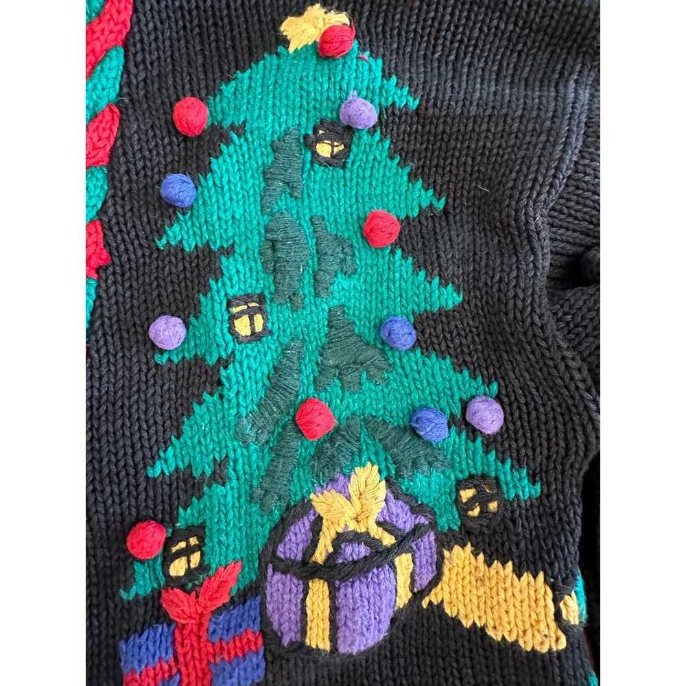 Rosanna Vintage 80’s knit Christmas Sweater cardi… - image 8