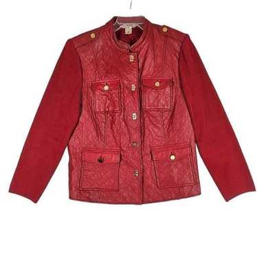 Vintage Peter Nygard Women's Leather Jacket Red XL - image 1