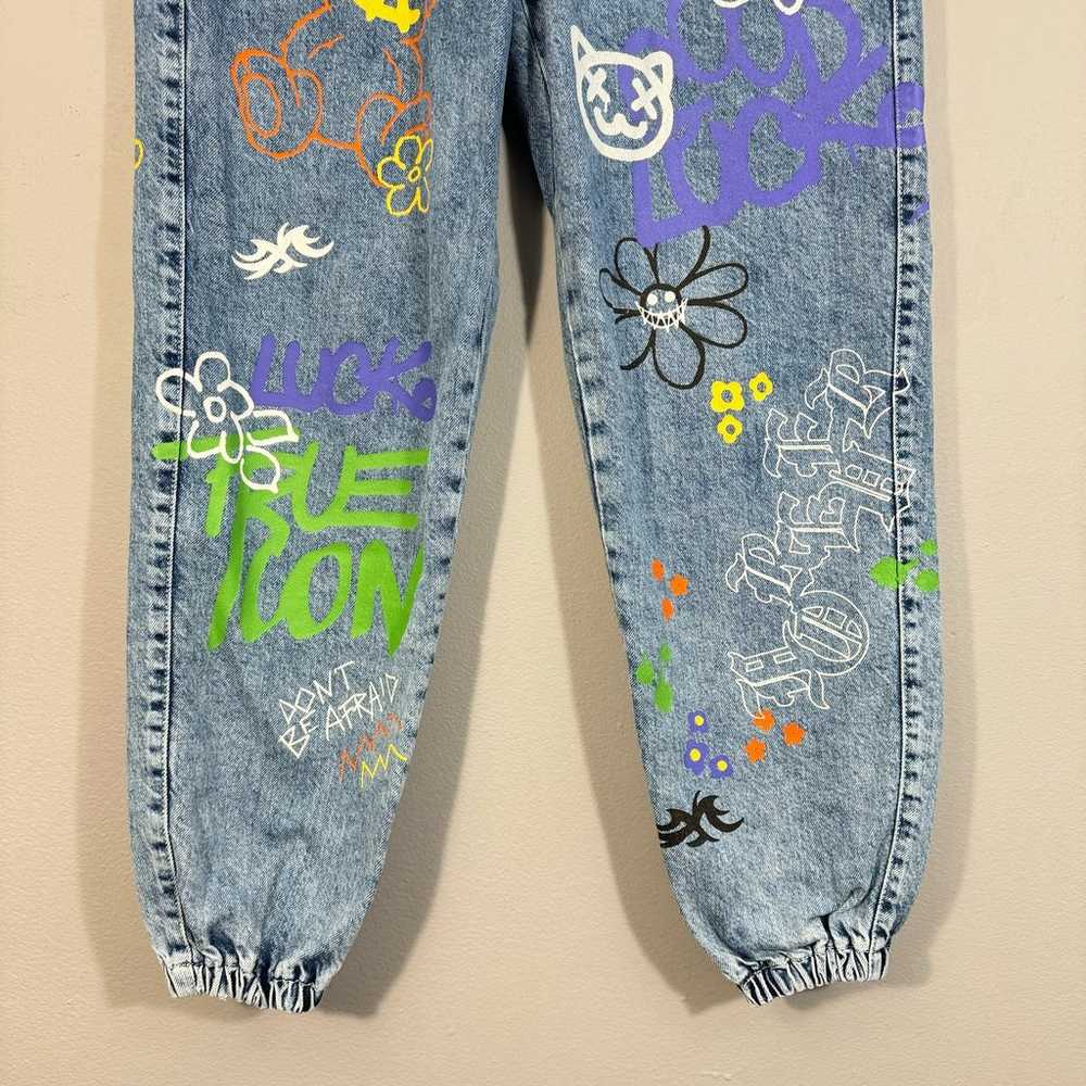 Bershka Jogger Vintage Jeans with Graffiti Prints… - image 7