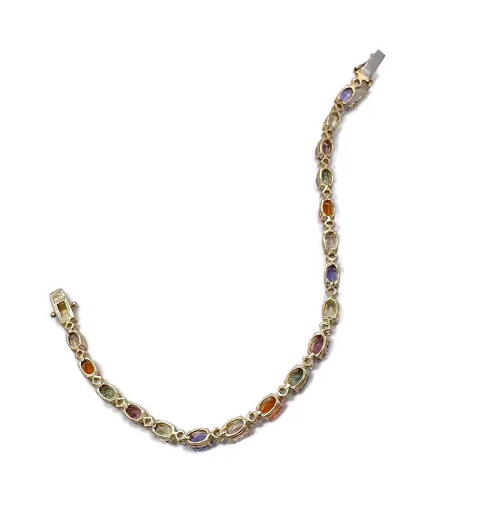 Gemstone Bracelet, Green Sapphire, Iolite, Quartz… - image 9