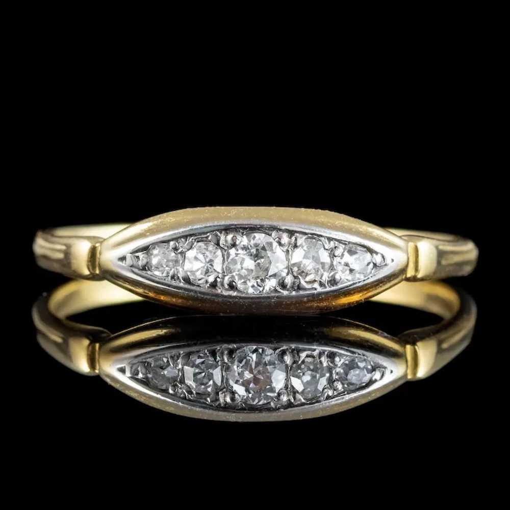 Antique Edwardian Diamond Five Stone Ring - image 3