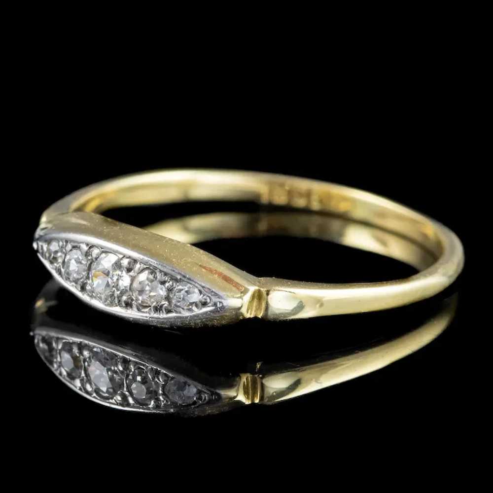 Antique Edwardian Diamond Five Stone Ring - image 4