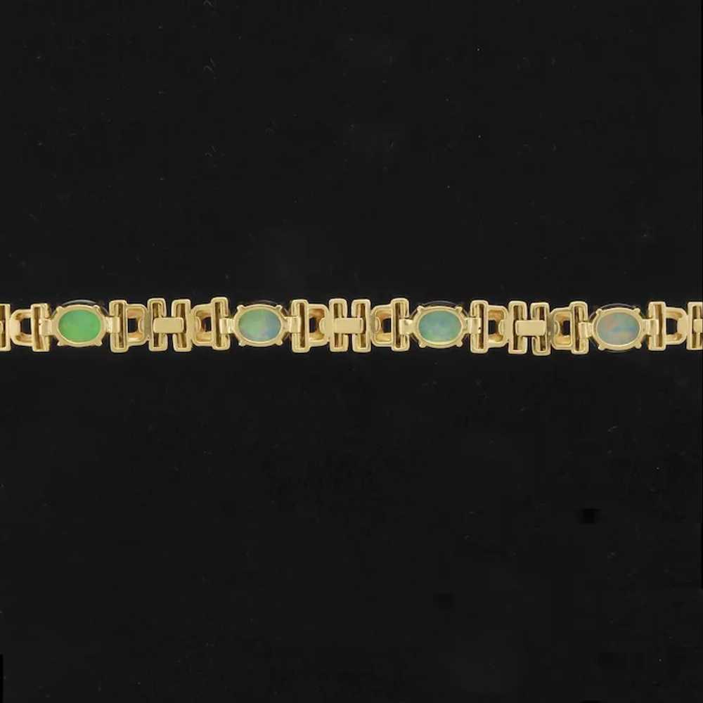 Stunning Vintage Opal & Diamond Linked Bracelet i… - image 5