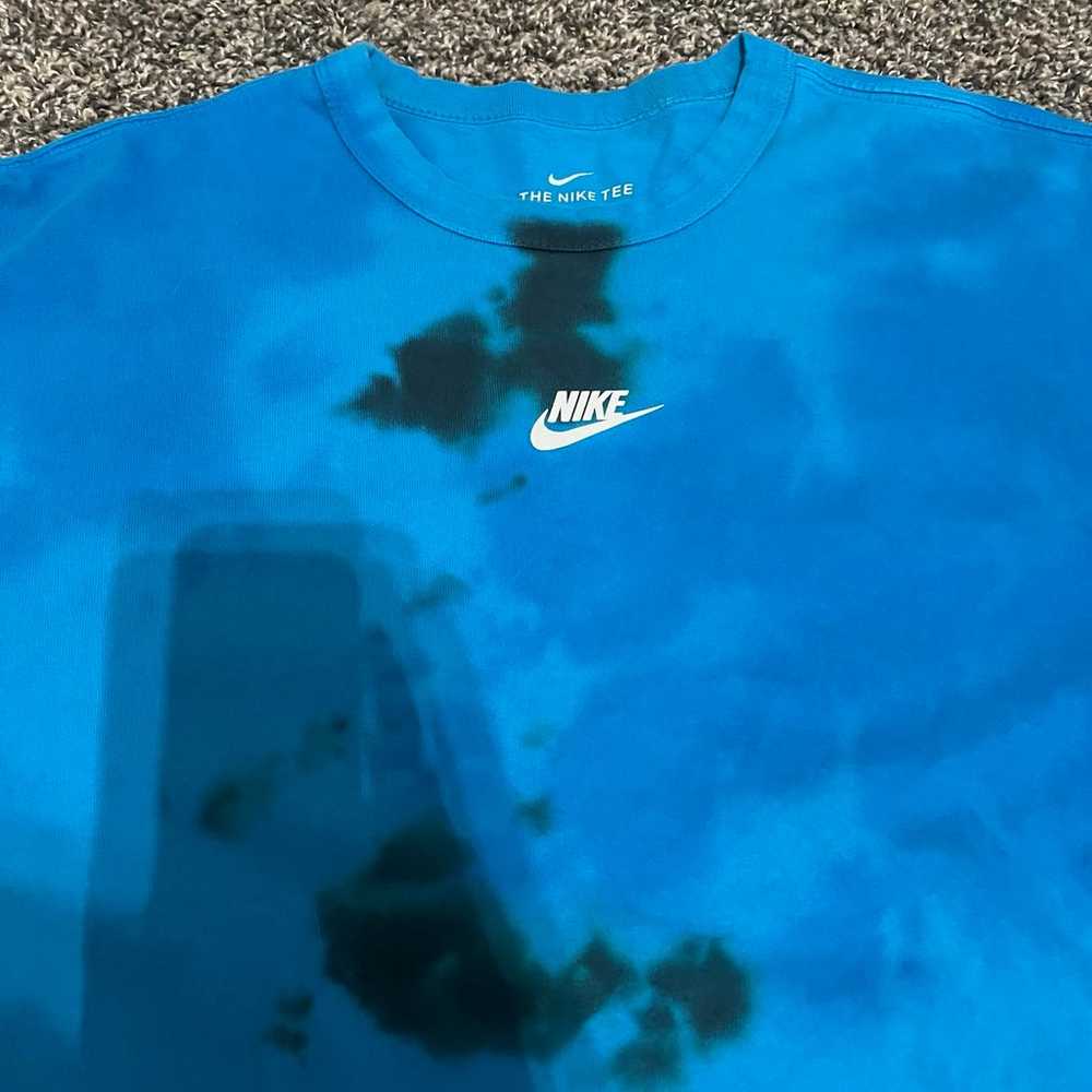 Nike Blue Vintage Textured Shirt - image 1