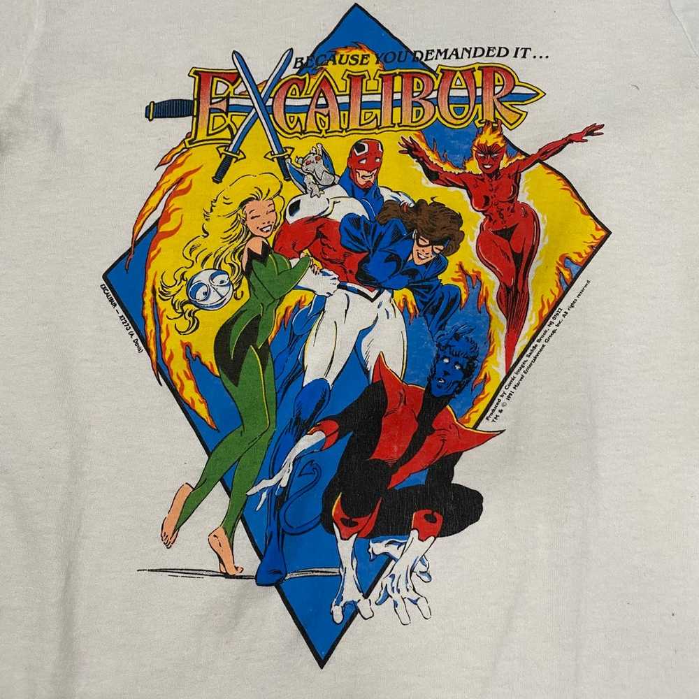 Vintage Marvel Excalibur Comic Shirt Medium - image 2
