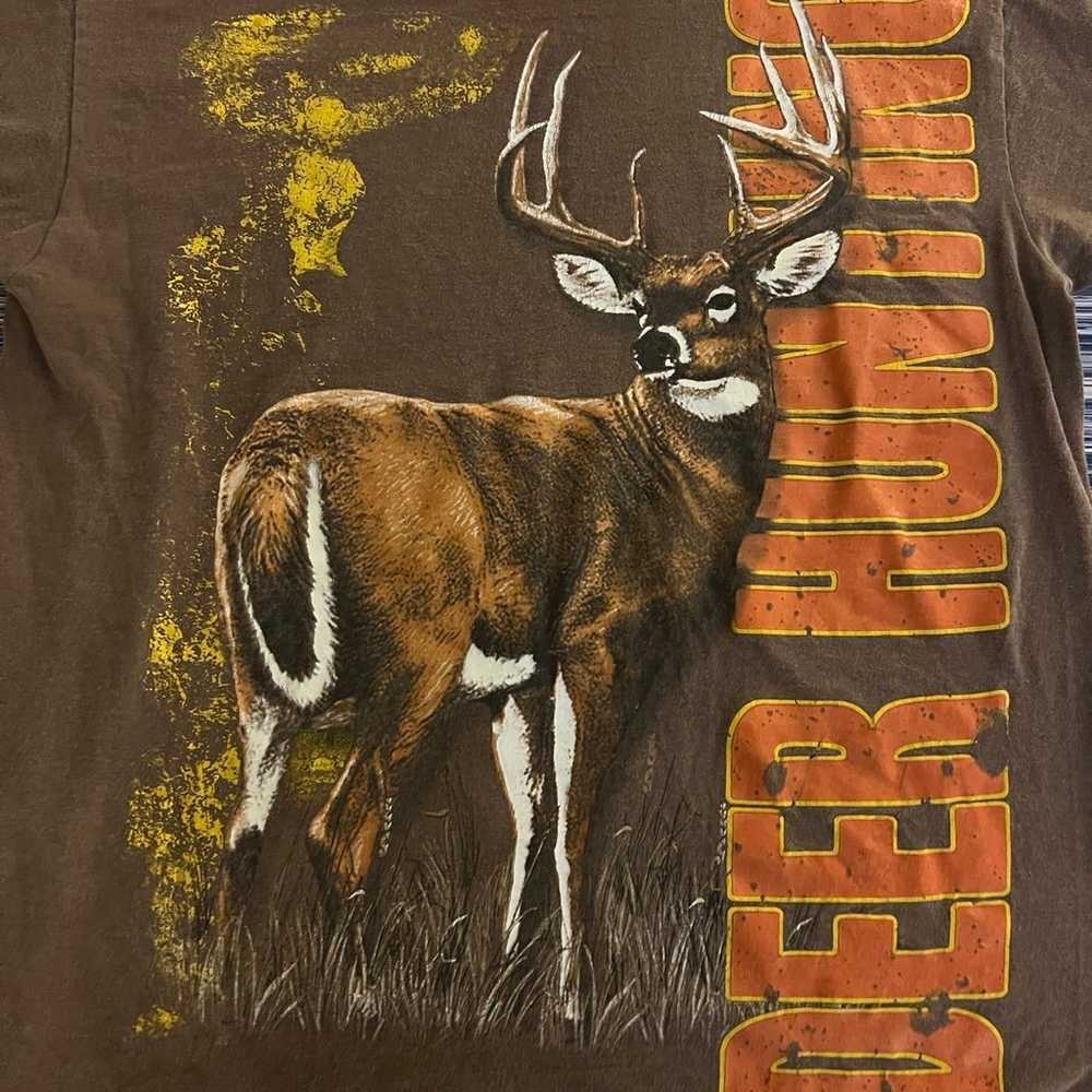 Big Bold Deer Hunting vintage classic t shirt siz… - image 2