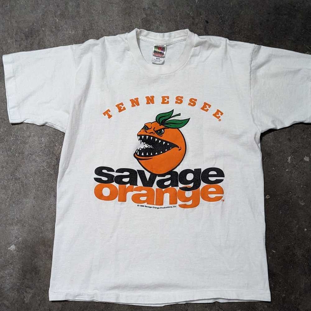 1996 Vintage TN Vols Savage Orange Tee - L - image 1