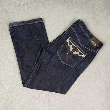 Vintage y2k embroidered baggy jeans - image 1