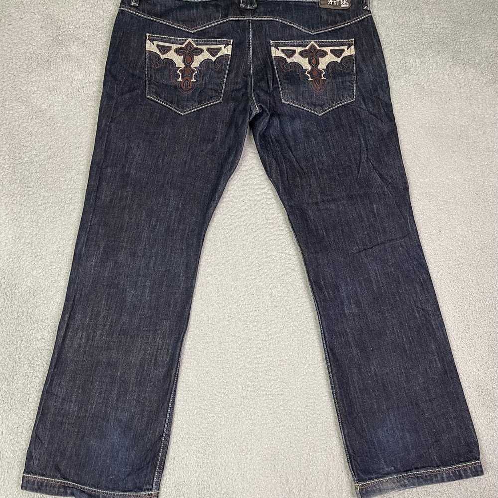 Vintage y2k embroidered baggy jeans - image 4
