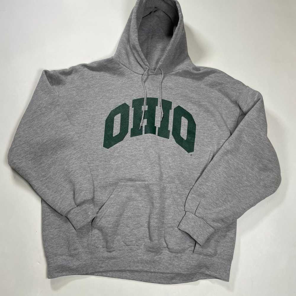 Vintage Ohio University Bobcats Gray Lee Heavywei… - image 1