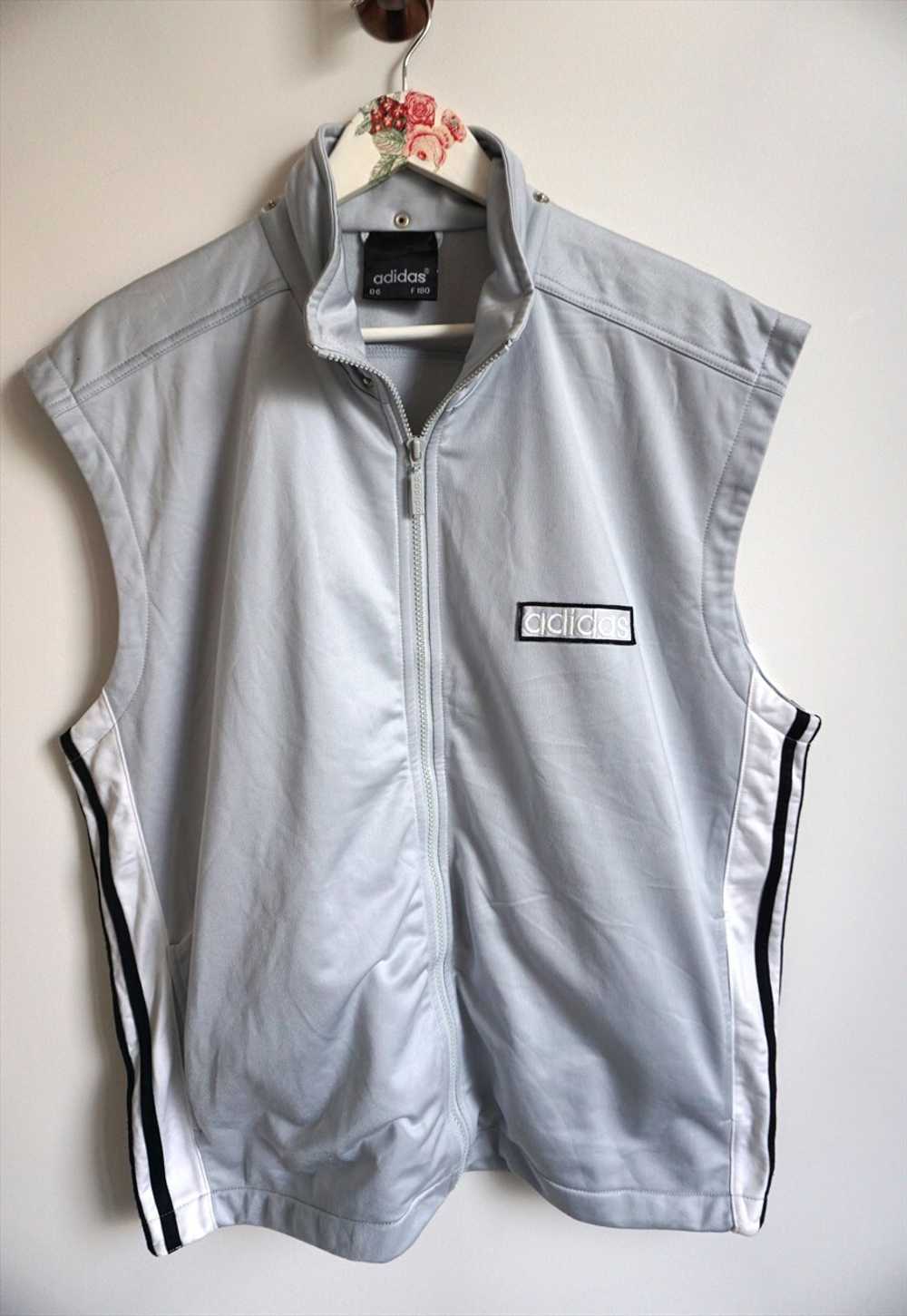 Vintage Adidas Sweatshirt Vest Windbreaker Tracks… - image 2