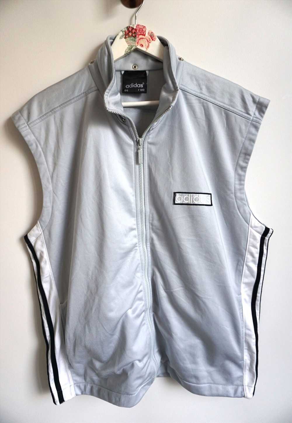 Vintage Adidas Sweatshirt Vest Windbreaker Tracks… - image 3