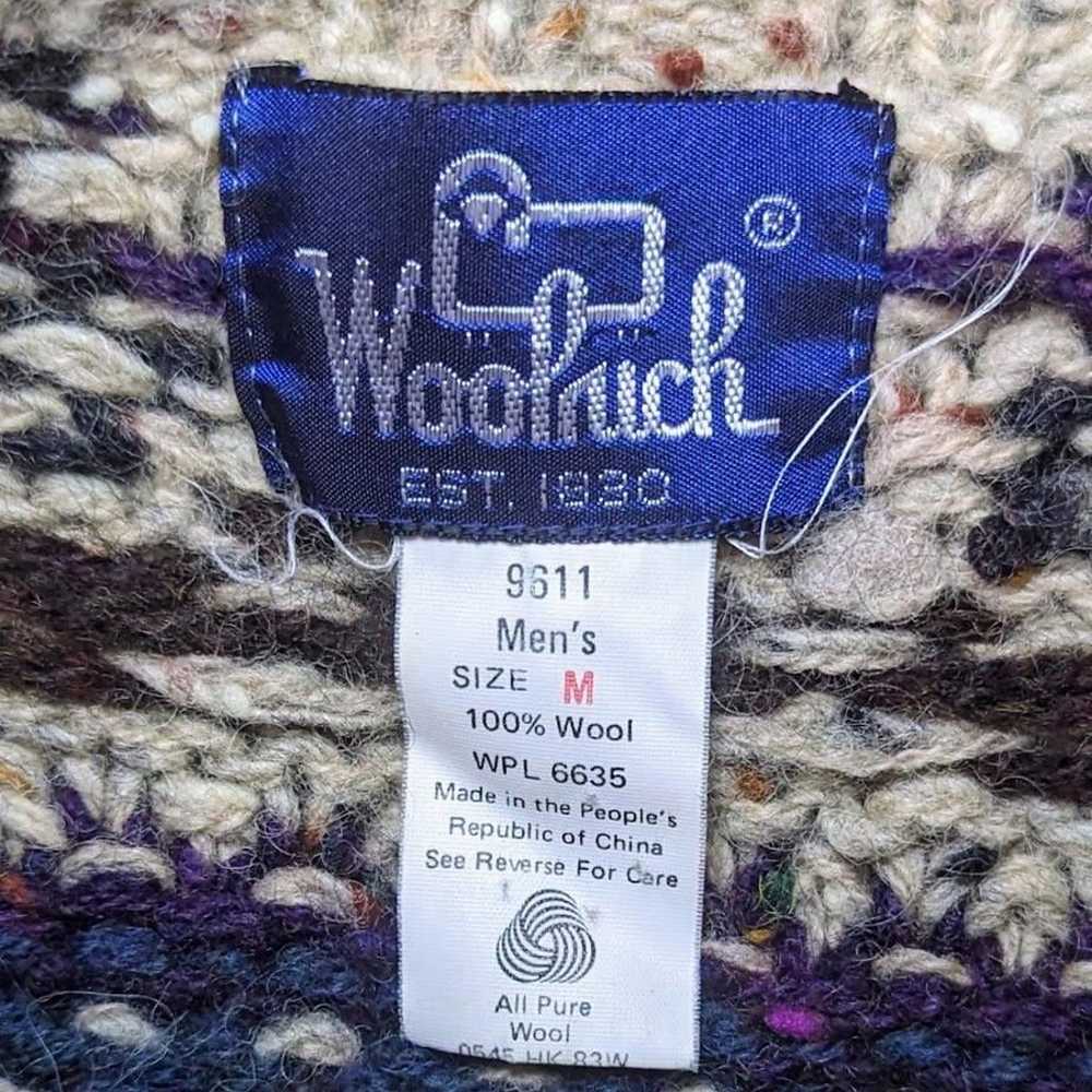 Vintage Woolrich Sweater Chunky Wool Grandpa Acad… - image 6