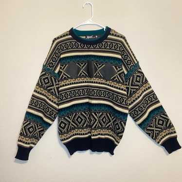 Vintage 80s/90s Impact Pullover Geometric Sweater 