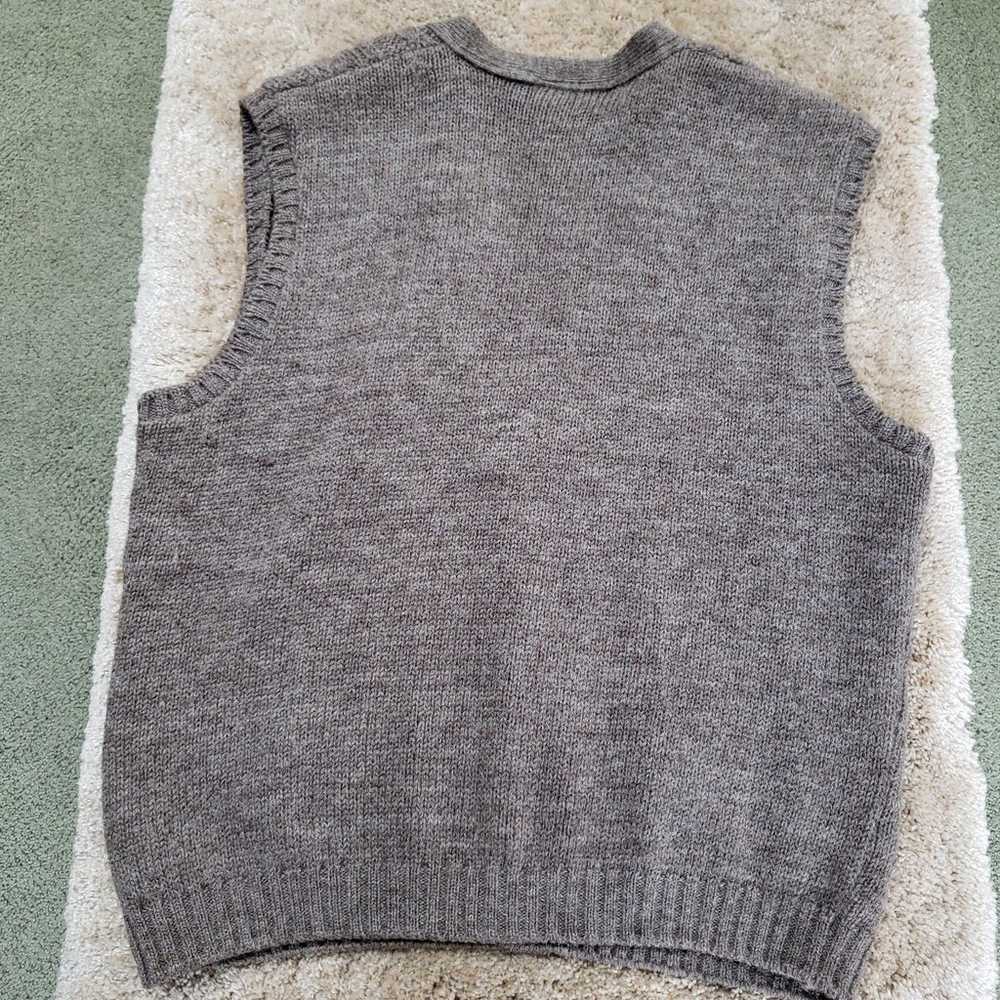 Vintage L.L. Bean Wool Sweater Vest Made in Scotl… - image 4