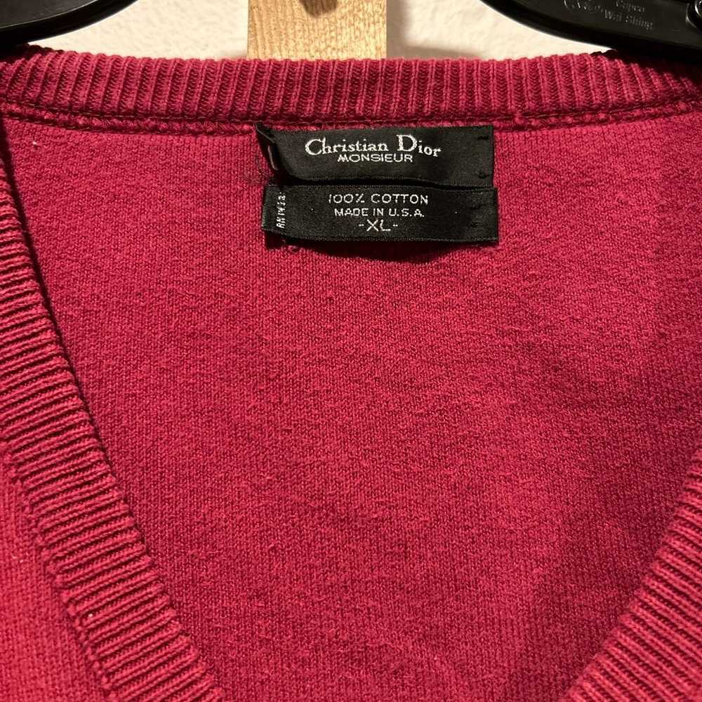 Vintage Christian Dior Burgundy Men’s Sweater XL - image 5