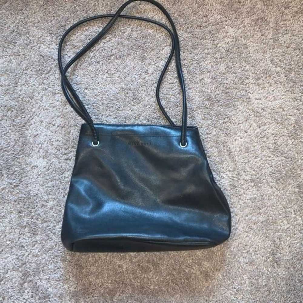 Nine West black vintage leather bucket purse - image 1