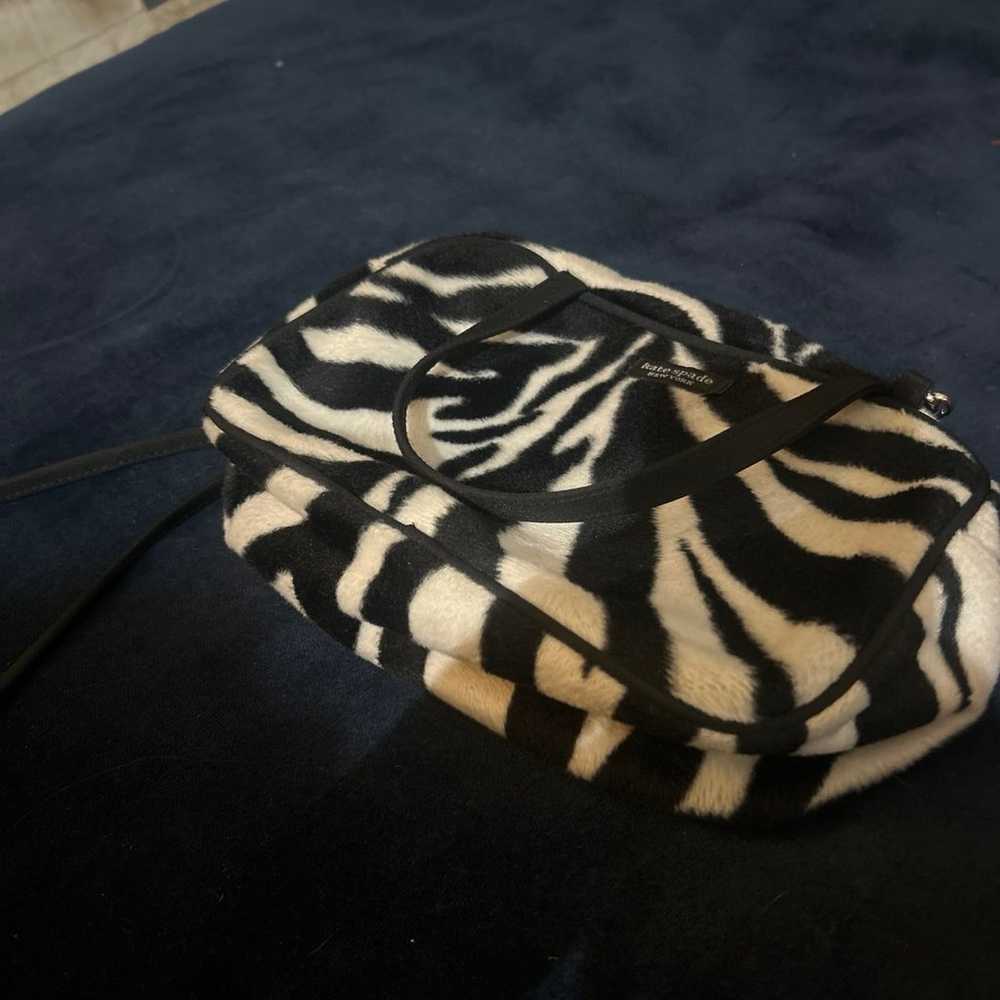 Kate Spade Vintage Fuzzy Zebra Printed Bag - image 7