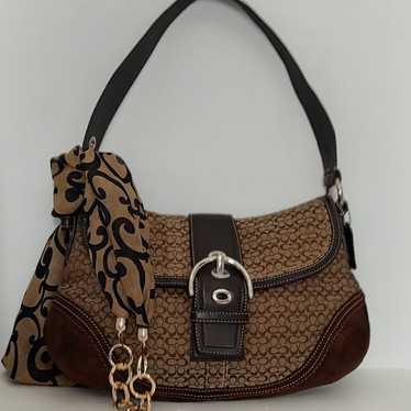 Coach Brown Purse with Adjustable Strap - image 1