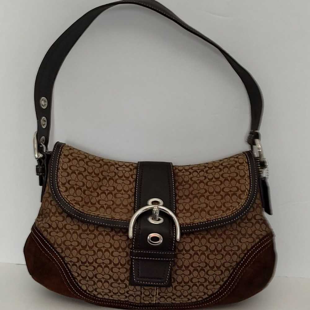 Coach Brown Purse with Adjustable Strap - image 3