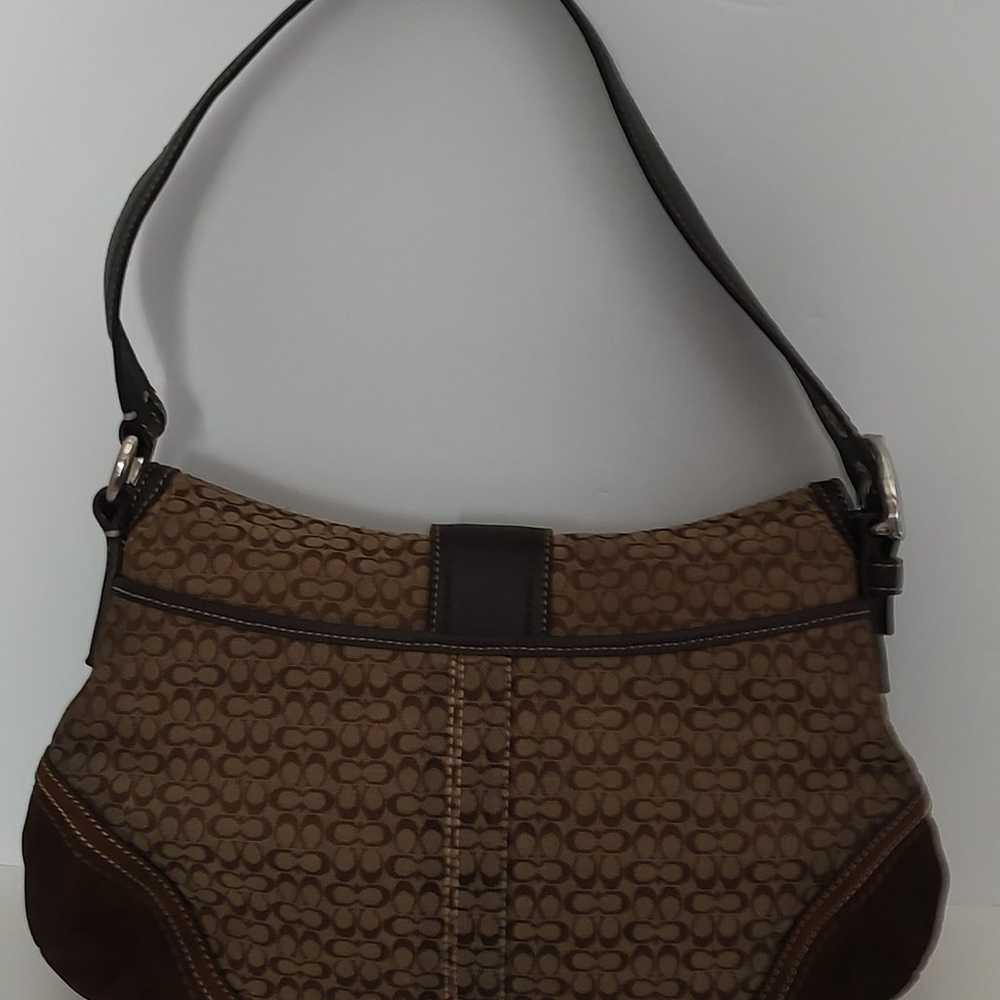 Coach Brown Purse with Adjustable Strap - image 4