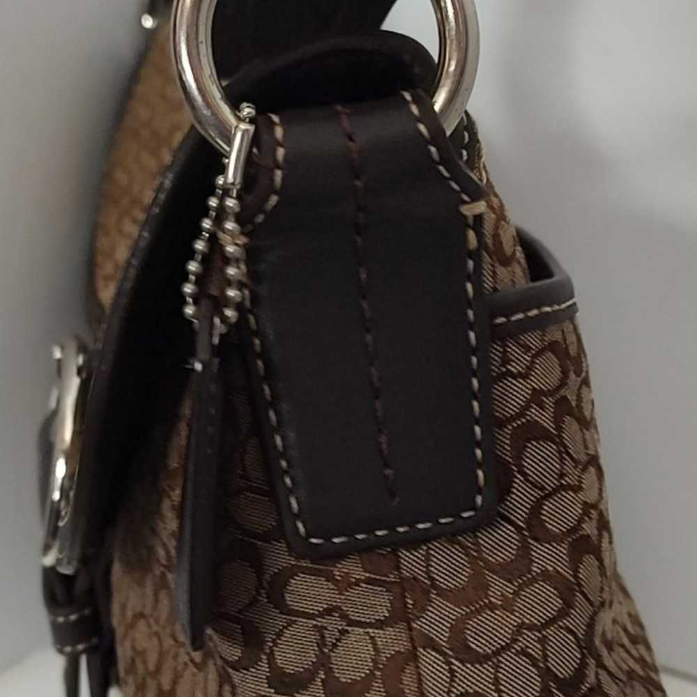 Coach Brown Purse with Adjustable Strap - image 6