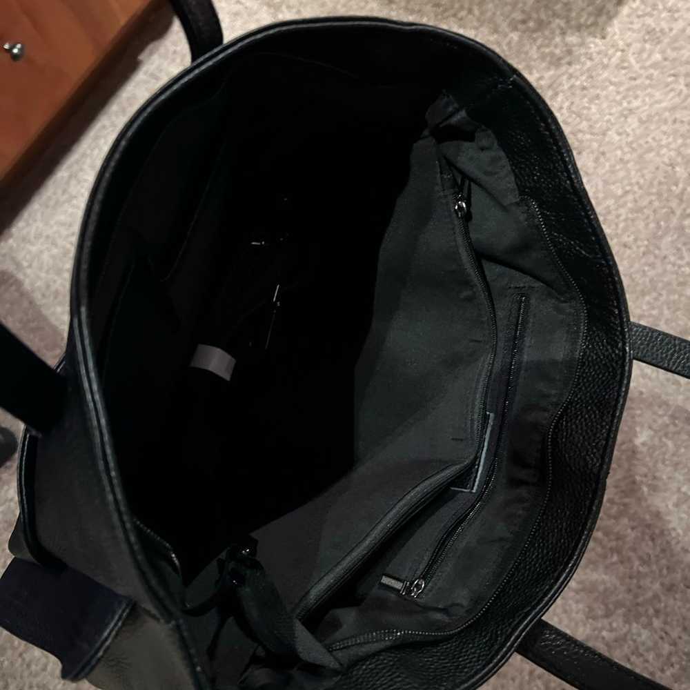 Genuine Leather Tote Purse black tote large bag b… - image 3