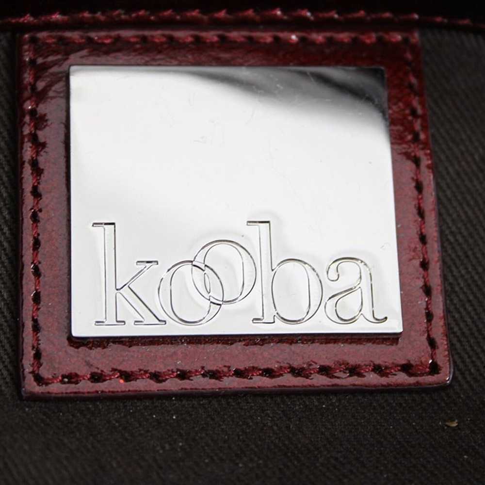 Kooba 13 x 8 x 2 Burgundy Red Silver Hardware Zip… - image 12