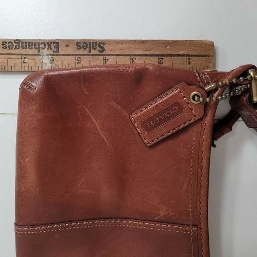 Coach vintage bleeker shoulder bag tan leather sm… - image 10