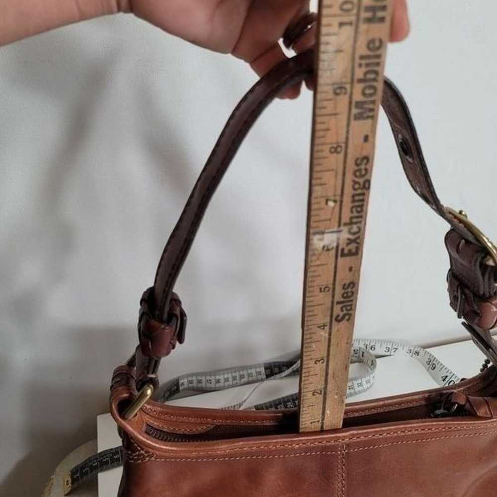 Coach vintage bleeker shoulder bag tan leather sm… - image 12
