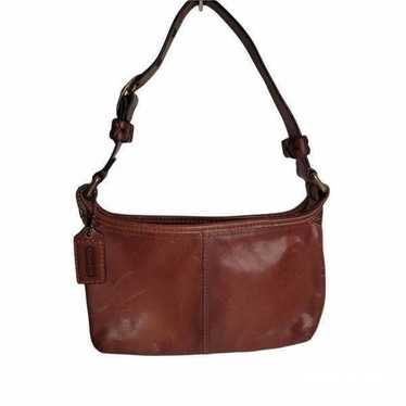 Coach vintage bleeker shoulder bag tan leather sm… - image 1