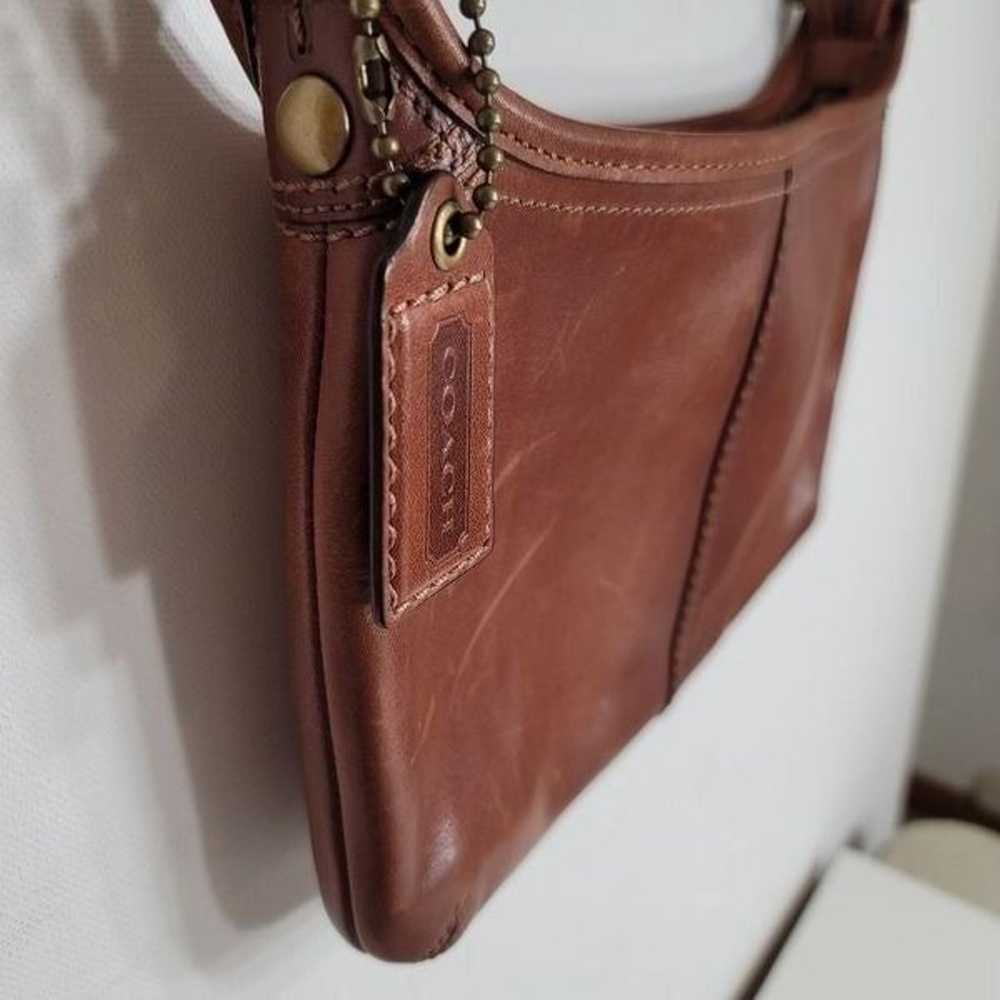 Coach vintage bleeker shoulder bag tan leather sm… - image 3