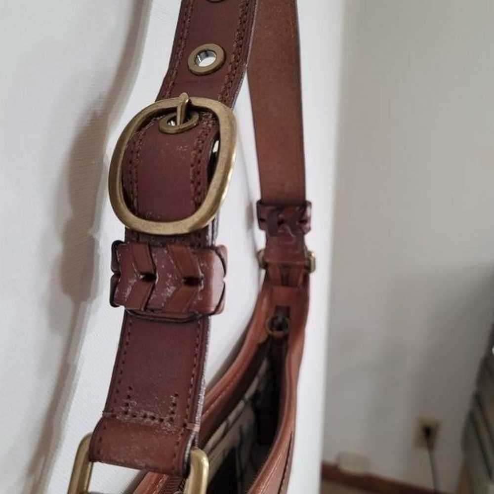 Coach vintage bleeker shoulder bag tan leather sm… - image 5