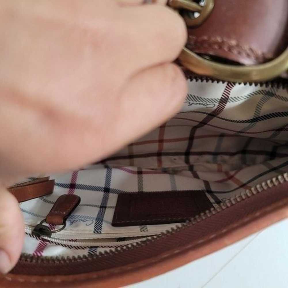 Coach vintage bleeker shoulder bag tan leather sm… - image 7