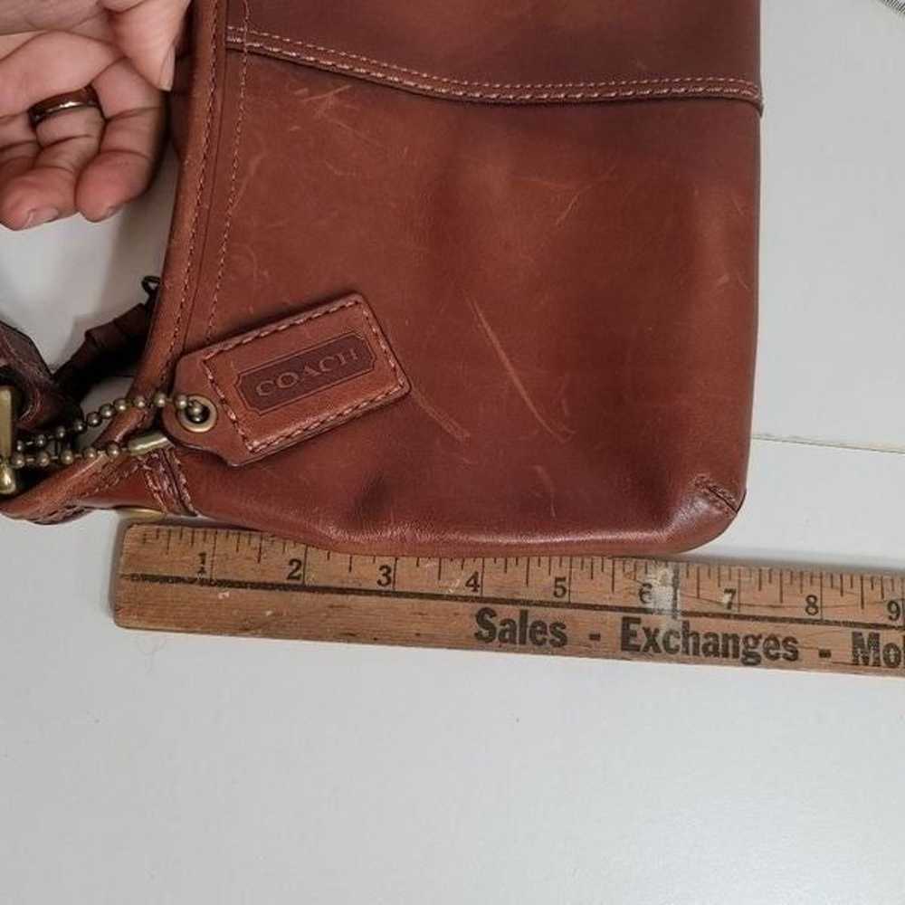 Coach vintage bleeker shoulder bag tan leather sm… - image 9