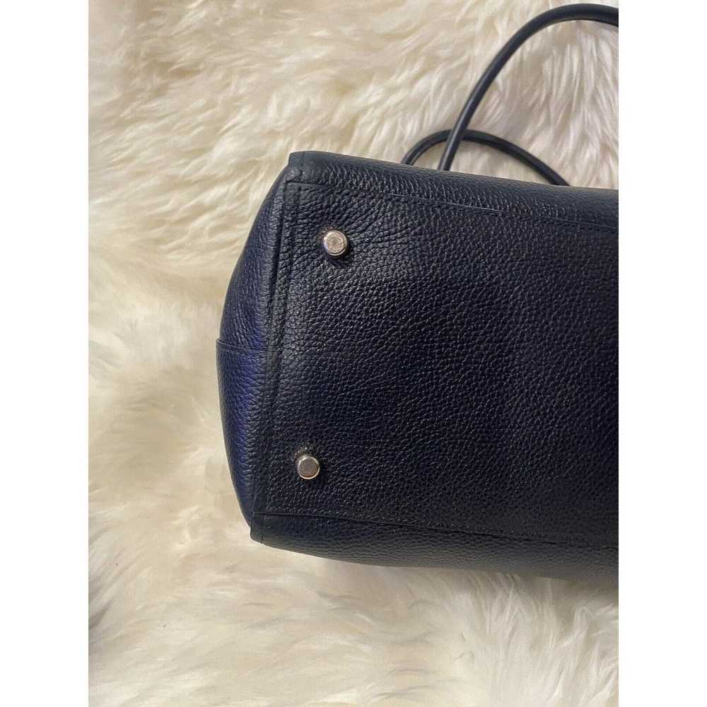 Coach Swagger Carryall In Navy Blue Pebble Leathe… - image 3