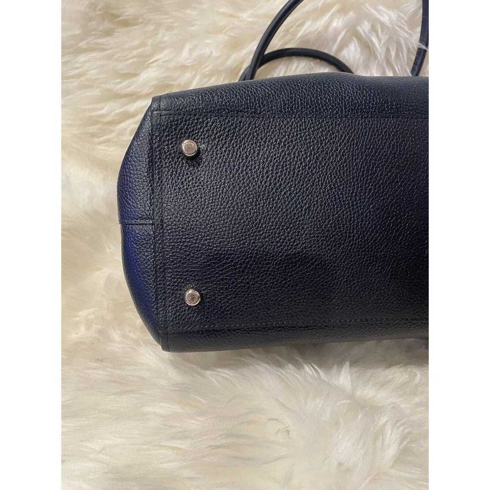 Coach Swagger Carryall In Navy Blue Pebble Leathe… - image 4