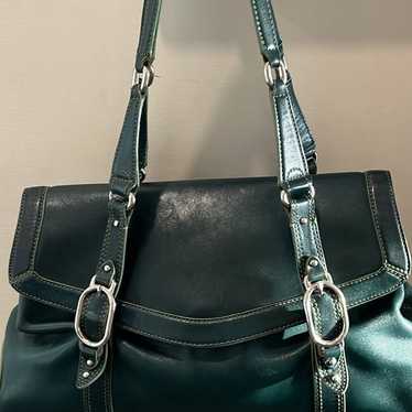 Cole Haan Beautiful Dark Green Leather Handbag