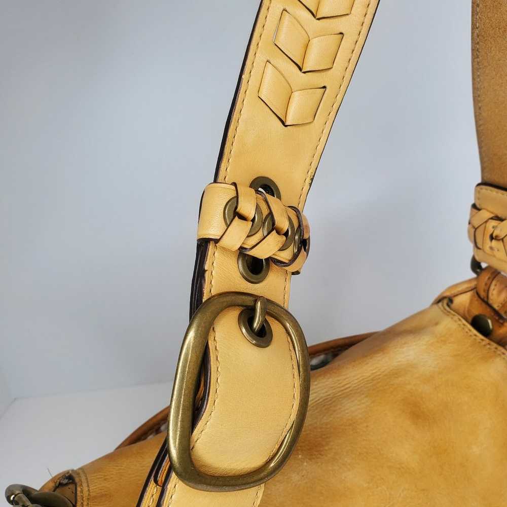Coach Bleecker Leather Tattersall Shoulder Bag Ye… - image 12