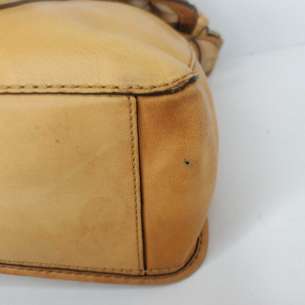 Coach Bleecker Leather Tattersall Shoulder Bag Ye… - image 8