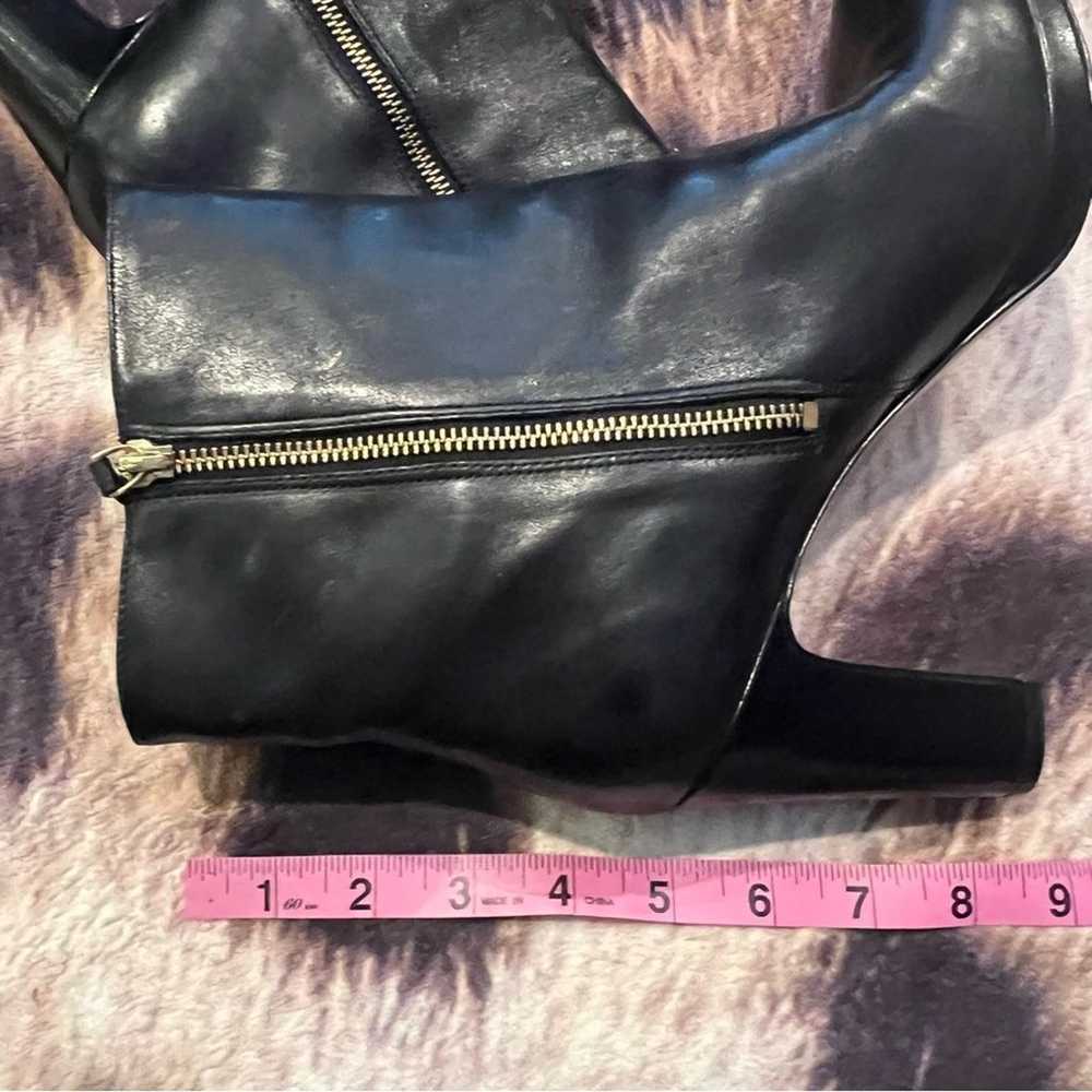 Vintage Nine West Black Leather Ankle Boots w/ He… - image 9